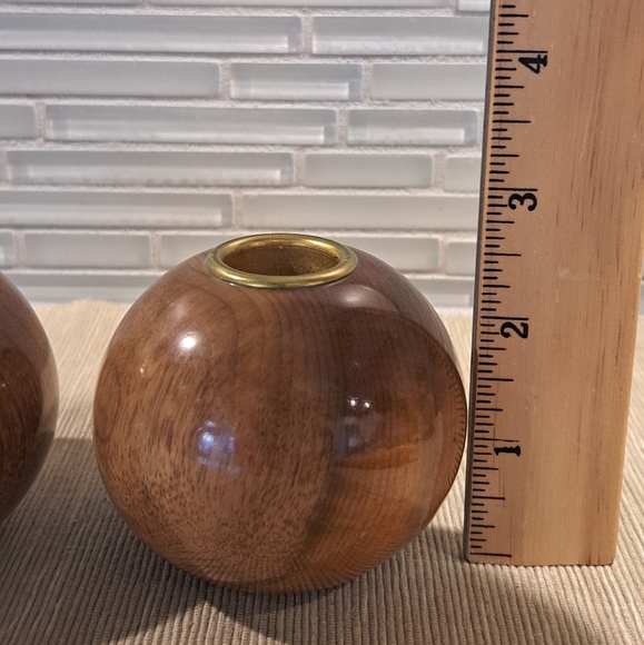 2 Myrtlewood Mid Century Candle Holders Wood. Brookings Oregon - Picture 5 of 6